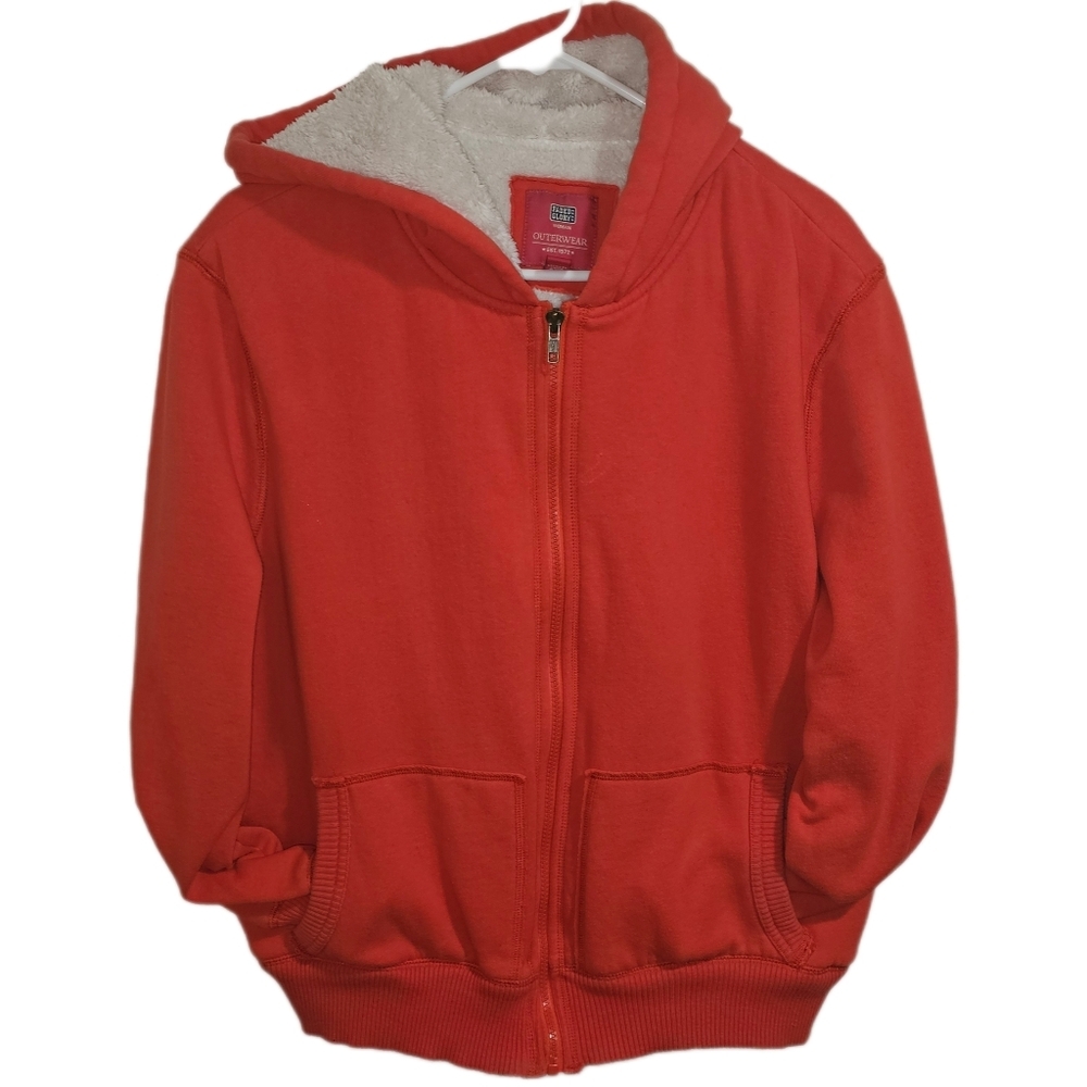 Faded Glory Orange zipper Fleece jacket size 2X, boys - Picture 2 of 3